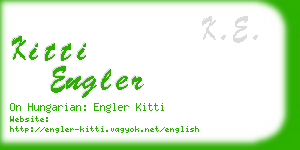 kitti engler business card